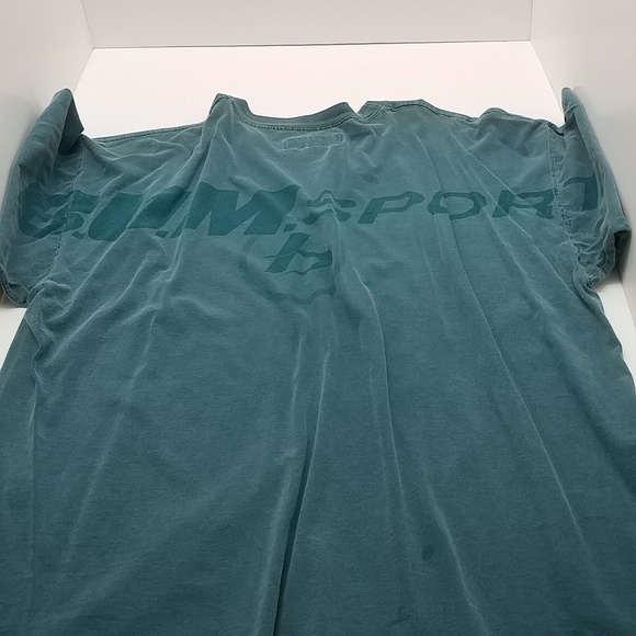 B.U.M. Sport men's vintage short sleeve t-shirt XL green logo front/back - Picture 6 of 14